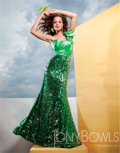 Tony Bowls dress 111539 - Turquoise prom dresses - Sequin formal dress